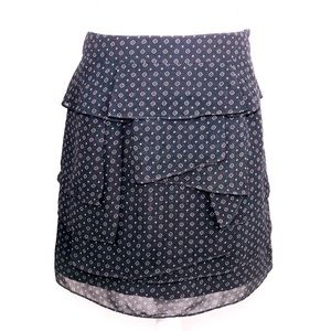 Banana Republic Dark Grey tiered Ruffle Skirt 6